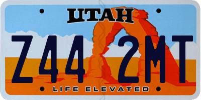 UT license plate Z442MT