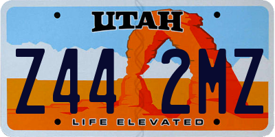 UT license plate Z442MZ