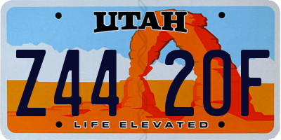 UT license plate Z442OF