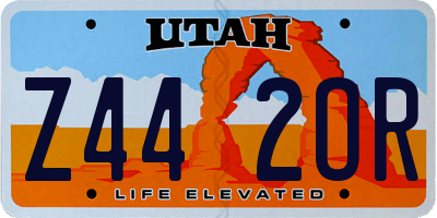 UT license plate Z442OR