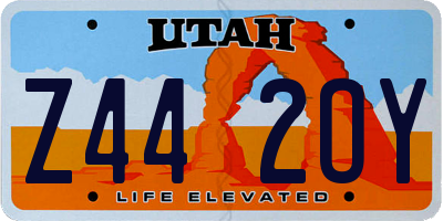 UT license plate Z442OY