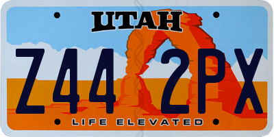 UT license plate Z442PX