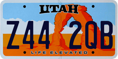 UT license plate Z442QB
