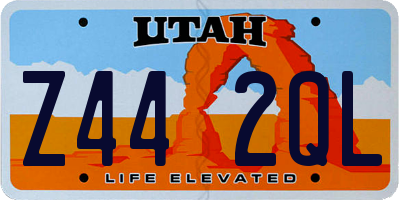 UT license plate Z442QL