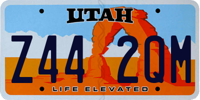 UT license plate Z442QM
