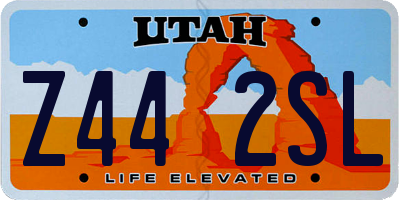 UT license plate Z442SL