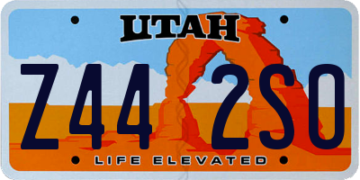 UT license plate Z442SO