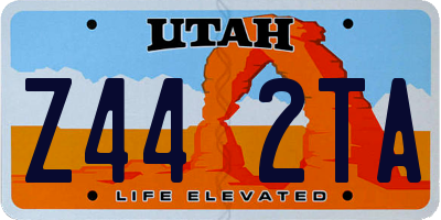 UT license plate Z442TA