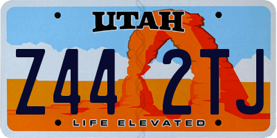 UT license plate Z442TJ