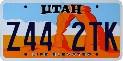 UT license plate Z442TK