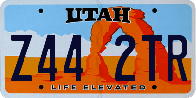 UT license plate Z442TR