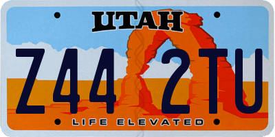 UT license plate Z442TU