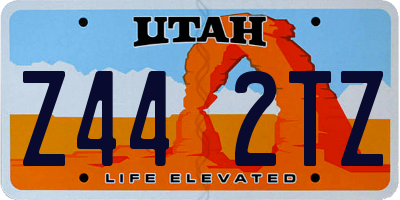 UT license plate Z442TZ