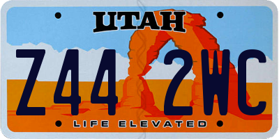 UT license plate Z442WC