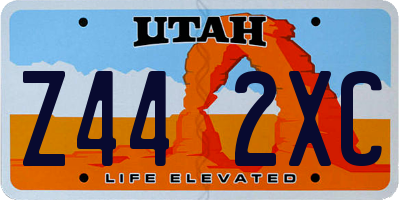 UT license plate Z442XC