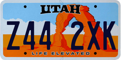 UT license plate Z442XK