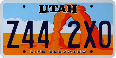 UT license plate Z442XO