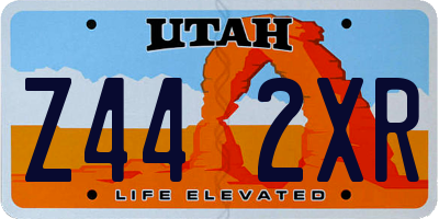 UT license plate Z442XR