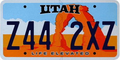 UT license plate Z442XZ