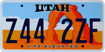 UT license plate Z442ZF