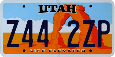 UT license plate Z442ZP