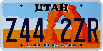 UT license plate Z442ZR