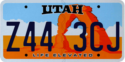 UT license plate Z443CJ