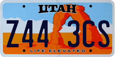 UT license plate Z443CS