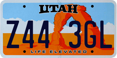 UT license plate Z443GL