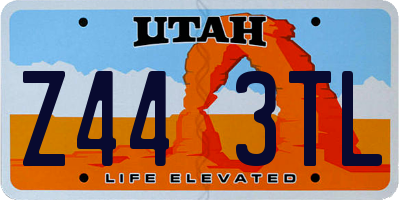 UT license plate Z443TL