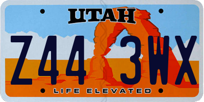 UT license plate Z443WX