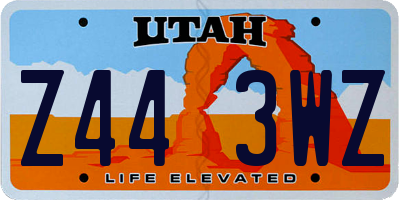 UT license plate Z443WZ