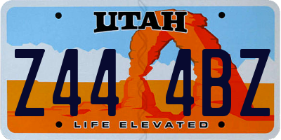 UT license plate Z444BZ
