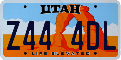 UT license plate Z444DL