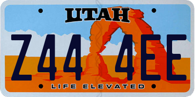 UT license plate Z444EE