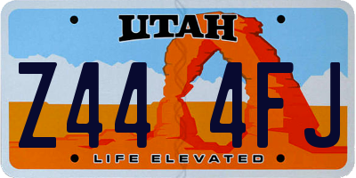 UT license plate Z444FJ