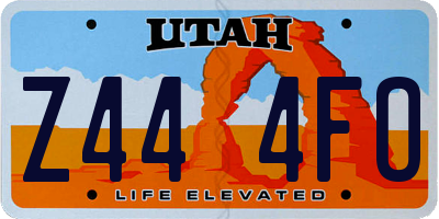 UT license plate Z444FO