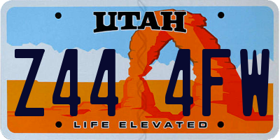 UT license plate Z444FW