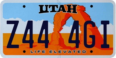 UT license plate Z444GI