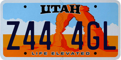 UT license plate Z444GL