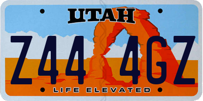 UT license plate Z444GZ