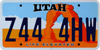UT license plate Z444HW