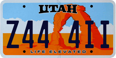 UT license plate Z444II