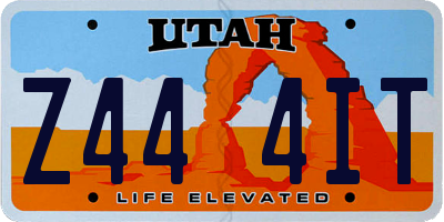UT license plate Z444IT