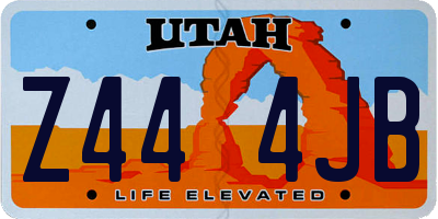 UT license plate Z444JB