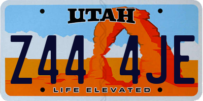 UT license plate Z444JE