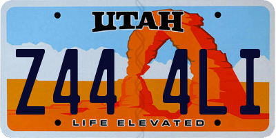 UT license plate Z444LI