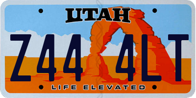 UT license plate Z444LT