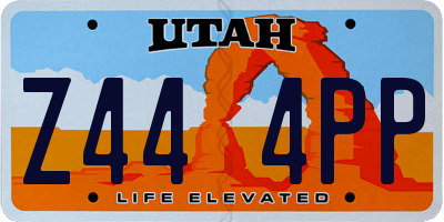 UT license plate Z444PP