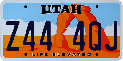 UT license plate Z444QJ